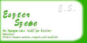 eszter szepe business card